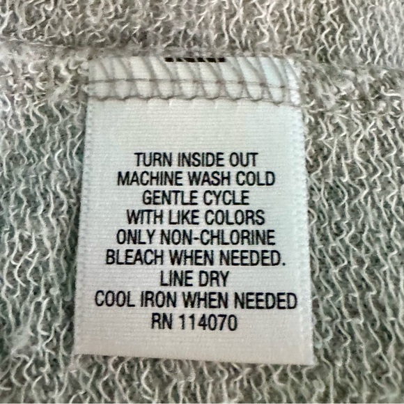 Bar III gray long-sleeve pullover top, white embroidery subtle sparkle detail - Picture 6 of 6